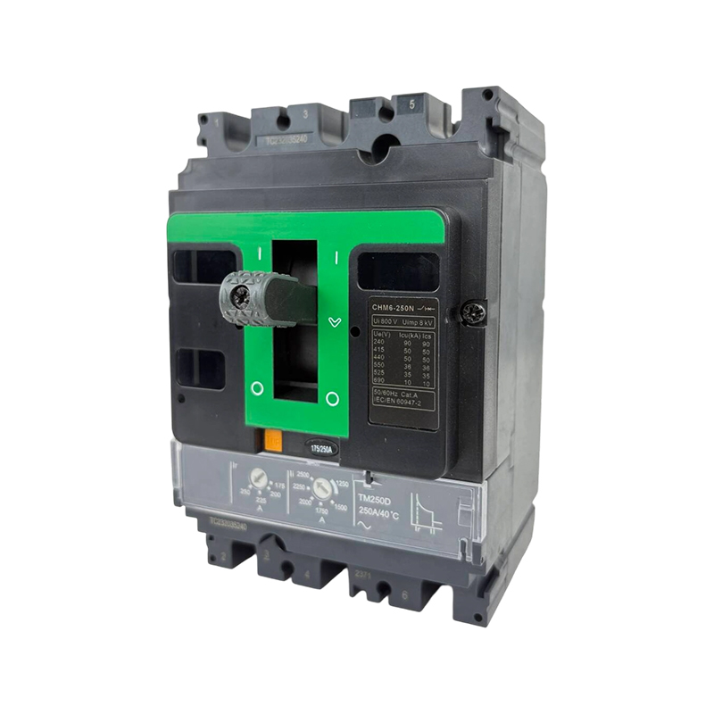 CHM6-250N Molded Case Circuit Breaker 250A Thermal Magnetic Adjustable Multi-Voltage Breaking MCCB