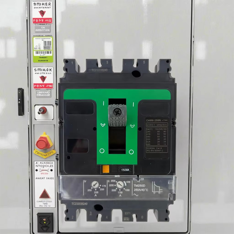 CHM6-250N Molded Case Circuit Breaker 250A Thermal Magnetic Adjustable Multi-Voltage Breaking MCCB