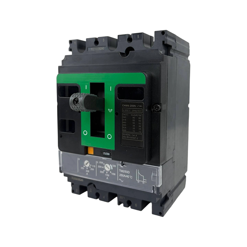 CHM6-250N Molded Case Circuit Breaker 250A Thermal Magnetic Adjustable Multi-Voltage Breaking MCCB
