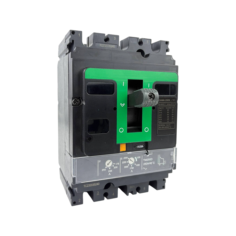 CHM6-250N Molded Case Circuit Breaker 250A Thermal Magnetic Adjustable Multi-Voltage Breaking MCCB