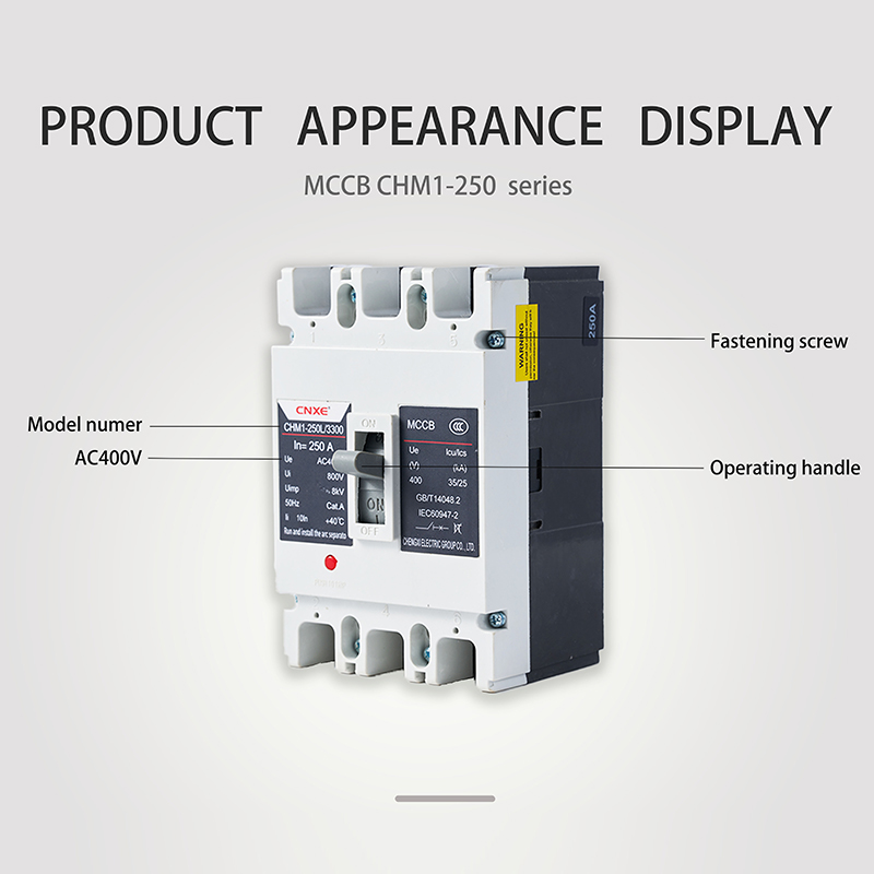 High-Performance MCCB 250A 3P, CE Certified Molded Case Circuit Breaker