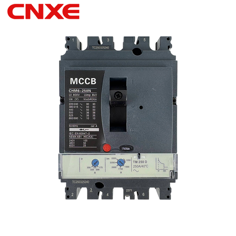 CHM6-250N 250A Adjustable Thermal Magnetic Protection Multi-Voltage Adaptation Molded Case Circuit Breaker