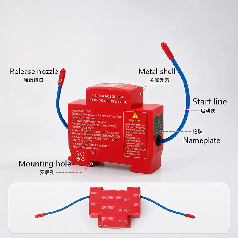 Automatic Aerosol Fire Extinguishing Device for Electrical Cabinets