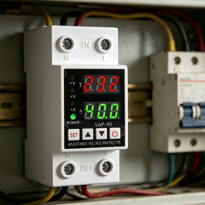 Dual-row Display Overvoltage and Undervoltage Protector DIN Rail Dual-row Display Overvoltage and Undervoltage Protector DIN Rail
