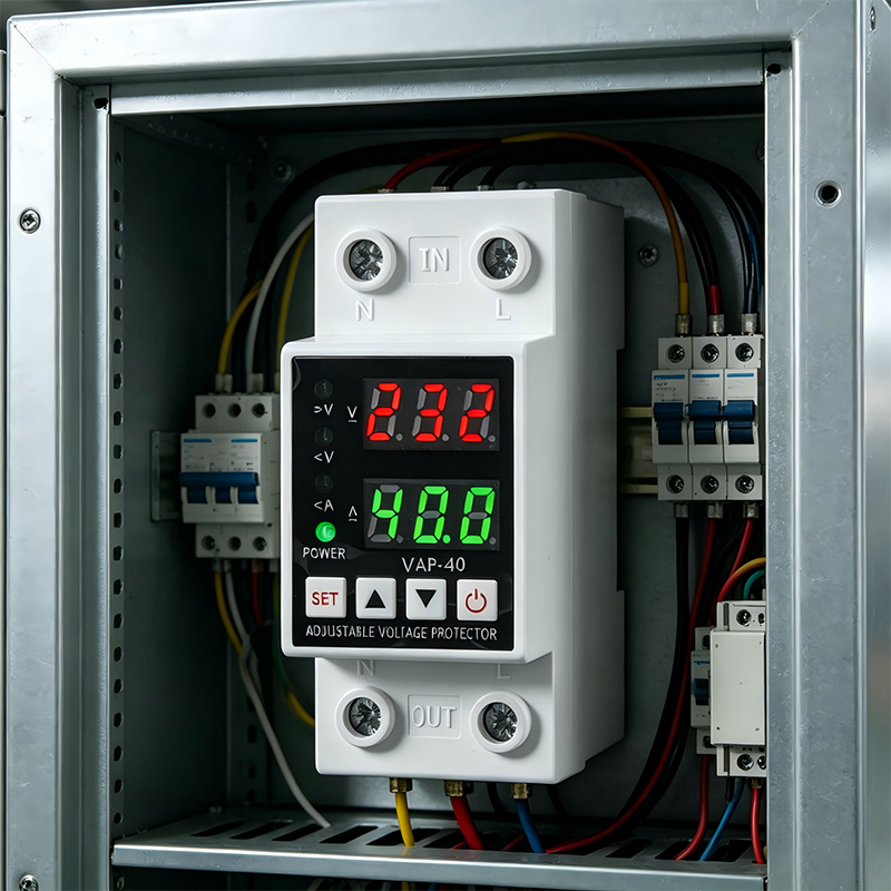 Dual-row Display Overvoltage and Undervoltage Protector DIN Rail Dual-row Display Overvoltage and Undervoltage Protector DIN Rail