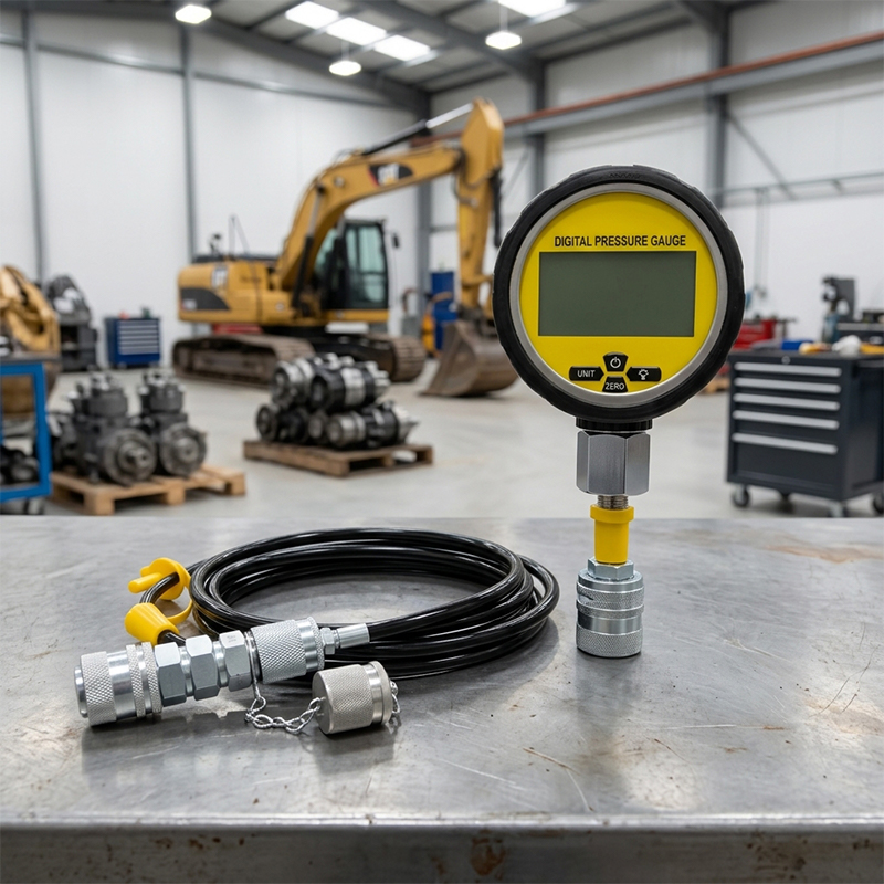 10000 PSI Digital Hydraulic Tester with Test Hose and BSP Adapters 10000 PSI Digital Hydraulic Tester with Test Hose and BSP Adapters
