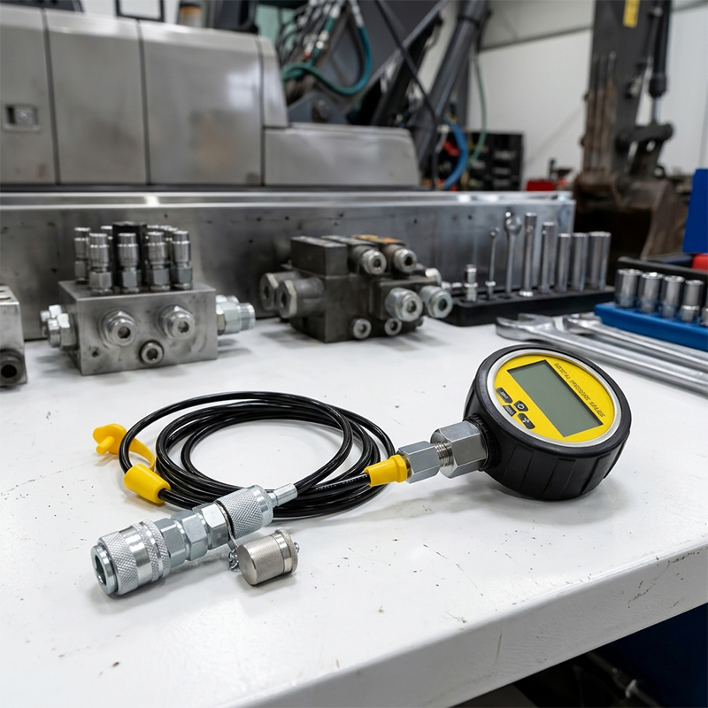 10000 PSI Digital Hydraulic Tester with Test Hose and BSP Adapters 10000 PSI Digital Hydraulic Tester with Test Hose and BSP Adapters