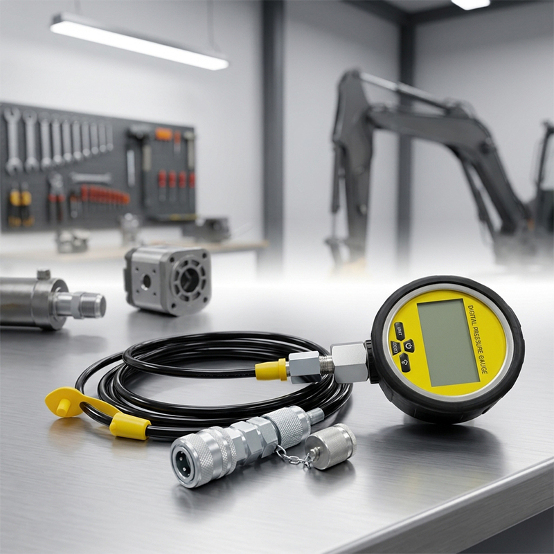 10000 PSI Digital Hydraulic Tester with Test Hose and BSP Adapters 10000 PSI Digital Hydraulic Tester with Test Hose and BSP Adapters