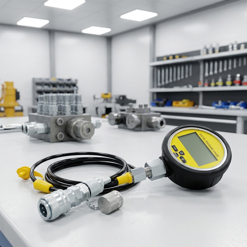 10000 PSI Digital Hydraulic Tester with Test Hose and BSP Adapters 10000 PSI Digital Hydraulic Tester with Test Hose and BSP Adapters